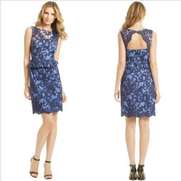 Lilly Pulitzer Kiri lace dress blue periwinkle 2 small - Picture 4 of 12